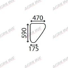 Cab Glass- Lower Door - Clear suitable for Massey Ferguson -  CG6444
