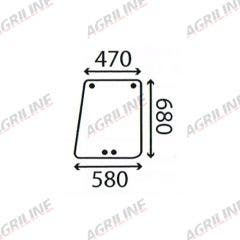 Cab Glass- RH Opening Side Window - Clear suitable for Massey Ferguson -  CG6439