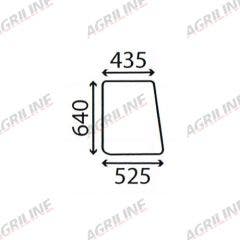 Cab Glass - LH Fixed Side Window - Clear suitable for Massey Ferguson -  CG6438