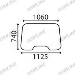Cab Glass- Front Window - Green Tint suitable for Massey Ferguson -  BM1149