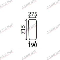 Cab Glass Cab Craft- Lower Front Window - Clear suitable for Massey Ferguson -  CG6398