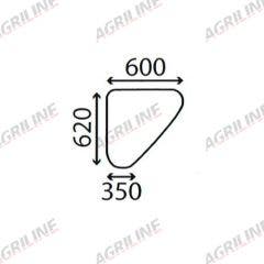 Cab Glass Cab Craft- Lower Door - Clear suitable for Massey Ferguson -  CG6401