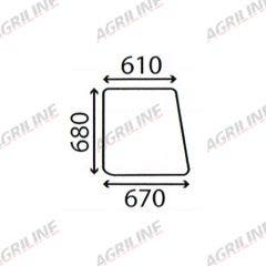 Cab Glass- LH Fixed Side Window - Clear suitable for Massey Ferguson -  CG6399