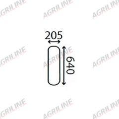Cab Glass Lambourn Cab- Lower Front - Clear suitable for Massey Ferguson -  D6411