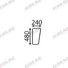 Cab Glass- Lower Front - Green Tint suitable for Massey Ferguson -  