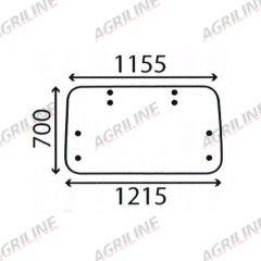 Cab Glass - Rear Window suitable for Massey Ferguson -  