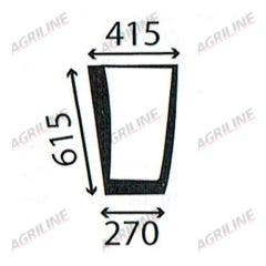 Cab Glass- Curved LH Lower Front - Green Tint suitable for Case International -  1330876C1