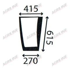 Cab Glass- Curved RH Lower Front - Green Tint suitable for Case International -  1330877C1  248717A1