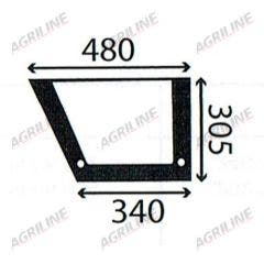 Cab Glass-Curved RH Lower Door - Green Tint suitable for Case International -  1999626C2  248726A1