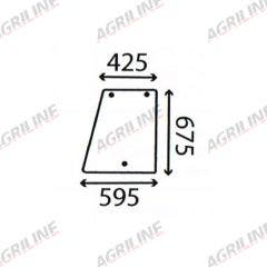 Cab Glass- Curved RH Side Window - Green Tint suitable for Case International -  1330903C1