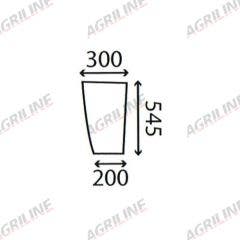 Cab Glass- Curved RH Lower Front - Green Tint suitable for Case International -  K262897
