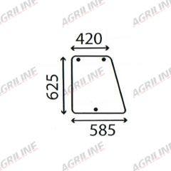 Cab Glass- Curved LH Side Window - Green Tint suitable for Case International -  K303705
