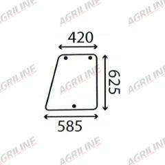 Cab Glass-Curved RH Side Window - Green Tint suitable for Case International -  K303704