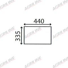 Cab Glass- Fixed Lower Rear - Green Tint suitable for David Brown -  