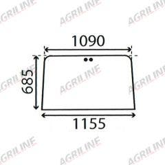 Cab Glass- Front Window - Clear suitable for Case International -  3113554R2
