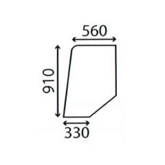 Cab Glass- Door - Clear suitable for Case International -  1500610C1   1500610C2   MC1500610C2