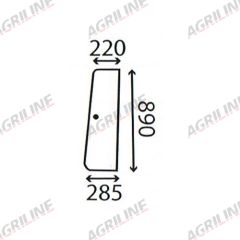 Cab Glass- Opening Top Front Door - Green Tint