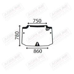 Cab Glass - Curved Rear Window - 44911502 suitable for New Holland -  44911502