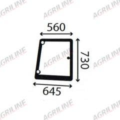Cab Glass-Curved RH Side Window - Green Tint suitable for New Holland -  