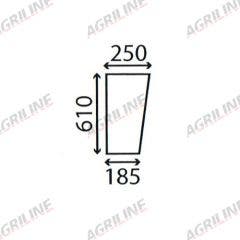 Cab Glass- LH Lower Front - Clear suitable for David Brown -  