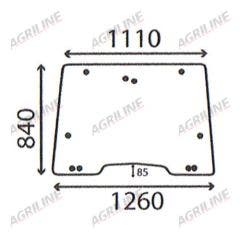 Cab Glass- Opening Front Window - Clear suitable for Massey Ferguson -  3901099M1