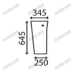 Cab Glass- RH Lower Front - Clear suitable for Massey Ferguson -  3901105M1