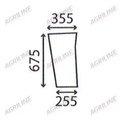 Cab Glass- RH Lower Front (Laminated) - Clear suitable for Massey Ferguson -  3900714M1