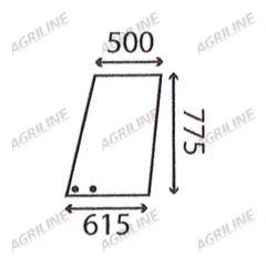 Cab Glass- Top Door - Green Tint suitable for Massey Ferguson -  3901610M1