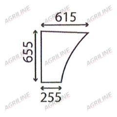 Cab Glass- Lower Door - Green Tint suitable for Massey Ferguson -  3901614M1