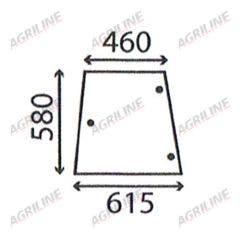 Cab Glass- Opening Side Window - Clear suitable for Massey Ferguson -  3900618M1
