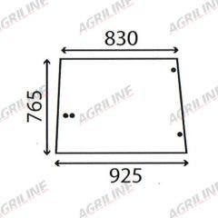 Cab Glass LH/RH -  Side Window - Green Tint suitable for John Deere tractor