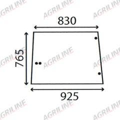 Cab Glass- Side Window - Clear suitable for John Deere tractor