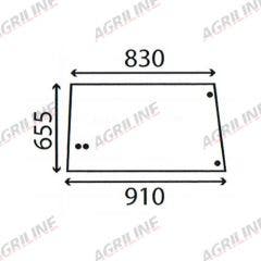 Cab Glass- Side Window - Clear suitable for John Deere tractor