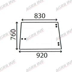 Cab Glass LH/RH - Side Window - Clear suitable for John Deere tractor