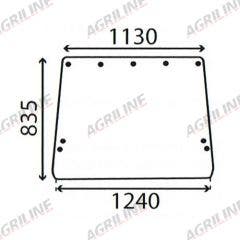 Cab Glass- Rear Window - Green Tint suitable for John Deere tractor