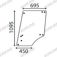 Cab Glass- Top Door - Clear suitable for John Deere tractor