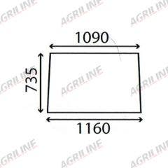 Cab Glass- Front Window - Clear suitable for Zetor -  10368107