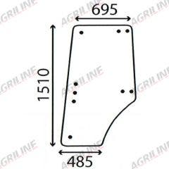 Cab Glass- Door - Clear suitable for Zetor -  10368056