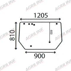 Cab Glass- Rear Window - Clear suitable for Zetor -  10368021CC
