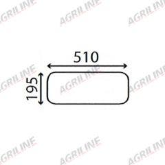 Cab Glass- Lower Rear - Clear suitable for Zetor -  10368121