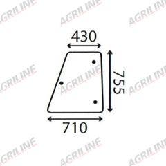 Cab Glass-Top Door - Clear suitable for Zetor -  60117961