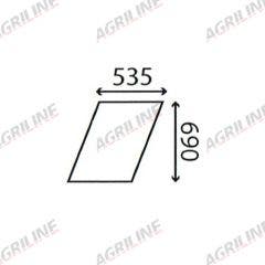 Cab Glass- Top Door - Clear suitable for Zetor -  69117912