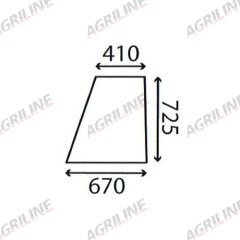 Cab Glass- Top Door - Clear