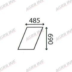 Cab Glass- Top Door - Clear suitable for Zetor -  67827917