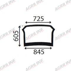 Cab Glass- Lower Rear-Green Tint suitable for Deutz -  04414216
