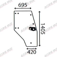 Cab Glass- RH Door- Clear suitable for Deutz -  4352849