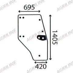 Cab Glass- RH Door- Green Tint