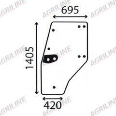 Cab Glass- LH Door- Green Tint suitable for Deutz -  4352850