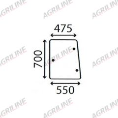 Cab Glass-Side Window- Green Tint suitable for Deutz -  4350516