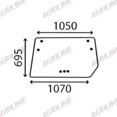 Cab Glass - Rear Window - 4352384 suitable for Deutz -  4352384